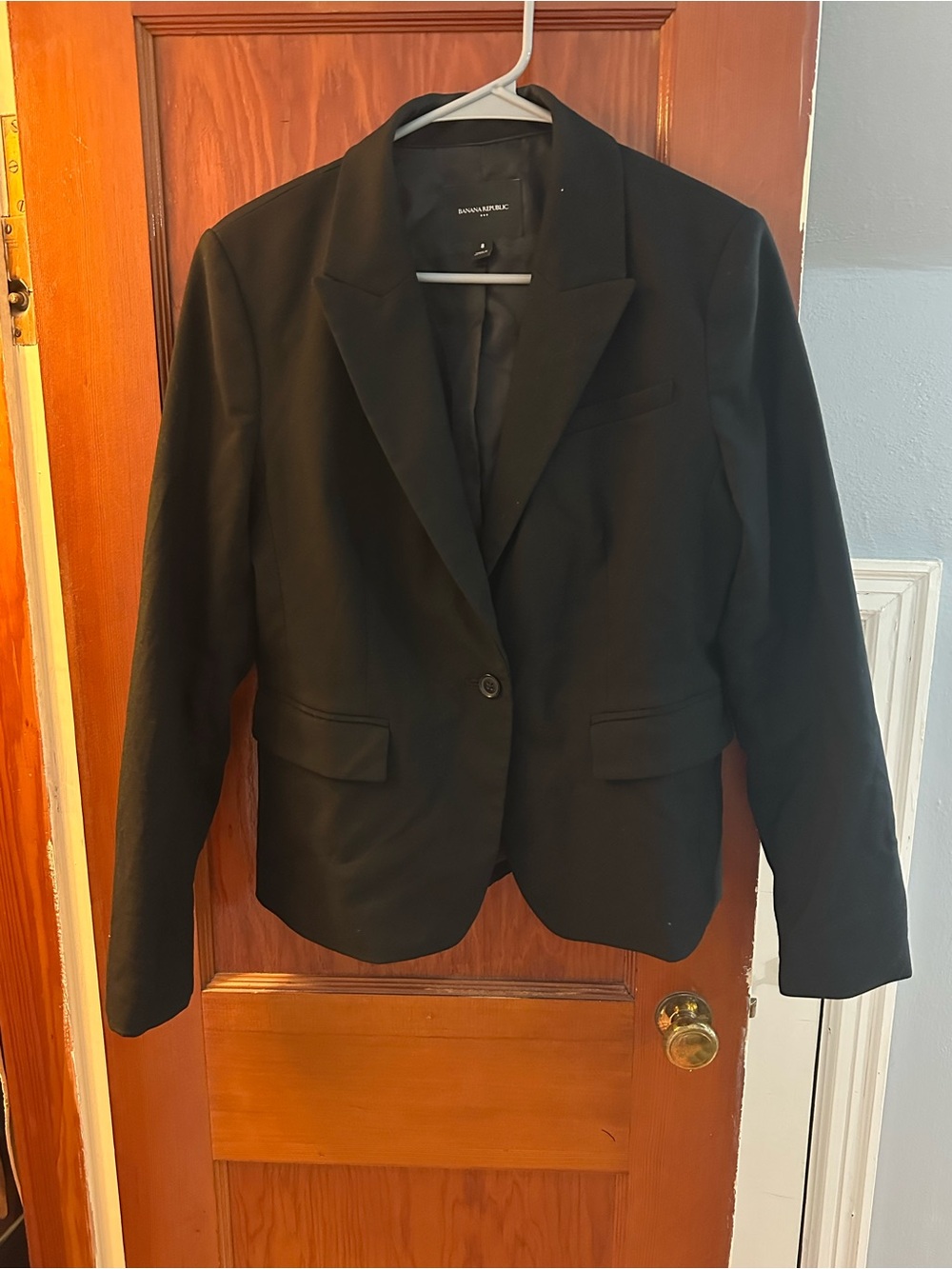 Banana Republic Black Women's Single-Button Tailored Blazer
